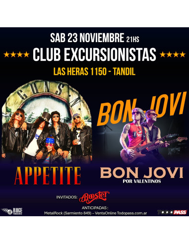 Appetite & Bon Jovi por Valentinos